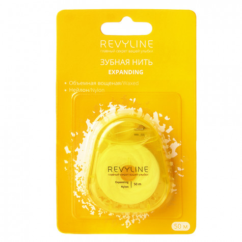 Зубная нить Revyline 840D Expanding floss нейлон, вощеная, 50 m